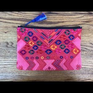 Boho bag, purse, clutch handmade huipil